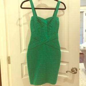 Green bandage dress